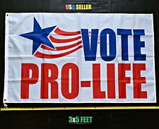 Pro Life Flag FREE FIRST CLASS SHIP Pray To End Abortion Vote 1 S 2024 Sign 3x5' picture