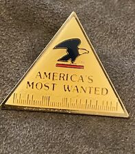 Vintage USPS Post office America's Most Wanted Lapel Hat Pin picture
