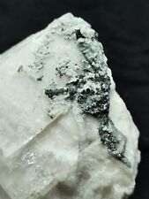 287g Black Tourmaline crystal's on matrix Quartz specimen best for collection pk picture