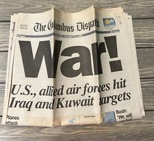 Vintage 1991 January 17 The Columbus Dispatch War US Allied Air Forces Hit Iraq picture