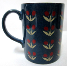 Otagiri Vintage mug cup hand painted stoneware Tulips blue red Japan picture