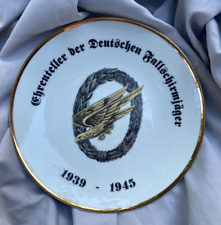 German Ehrenteller Der Deutschen Fallschirmjäger Commemorative Plate 1939-1945 picture