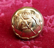 BRITISH 27th LANCERS CAVALRY LARGE BUTTON KING'S CROWN, GAUNT, LONDON ORIGINAL picture
