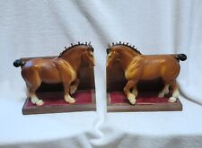 Vintage Breyer Clydesdale Horse Bookends picture