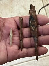 100% authentic Native American lot of three perforators/awls From California picture