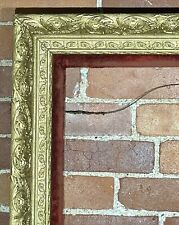 Antique Victorian Wood Frame Hand Carved Gold Gilt Fine Art Painting Picture 23