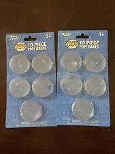 NEW Funko 2 Packs Of 10 POP Bases 20 Total Clear Stands, Great For Figures. picture