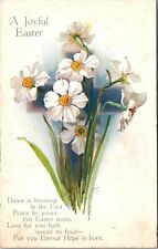 VINTAGE POSTCARD A JOYFUL EASTER FLOWERS GREETING TUCK'S OILETTE U.K. 1924? picture