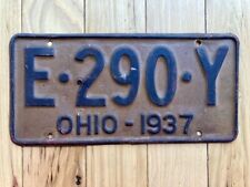 1937 Ohio License Plate picture
