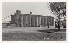 RPPC Willows California Grain Elevator Gulf Gas Station Photo Vtg Postcard B26 picture