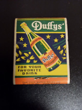 1940's FULL - DUFFY'S ROOT BEER / GIN SODA Matchbook. Unused & Unstruck. N-Mint picture