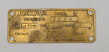 Mammoth Model 3 Brass Railway Plaque Geo W King Ltd Hitchin picture