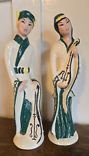 Musician Figurines Pair of 2 Porcelain Male/Female 11