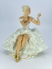 VTG Schaubach Kunst-Wallendorf-Porcelain Figure-Ballerina-Ballteuse w/ Mirror picture