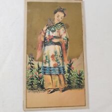 1870s Chinese Cigarette trade card China Lady In Dress Fan 1 Of 4 Tobaccania  picture