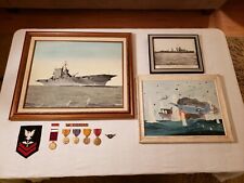 WWII USS SARATOGA Torpedo Plane Aviator (VT-3) grouping - Paintings, Medals, + picture