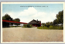 Norfolk & Western R R Station Train Depot Luray VA C1915 Postcard picture