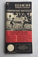 Schwinn 1971 Owner's Manual Lightweight Bicycles Five-Speed and Ten-Speed 5 & 10 picture
