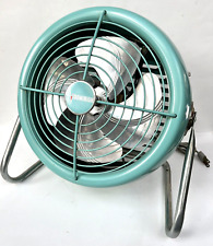 Vintage Dominion Turquoise Table Desk Electric Fan Model 2007 Working picture
