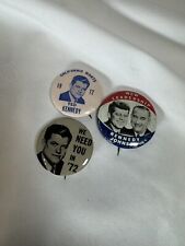 Vintage Kennedy Family Political Buttons JFK and Ted Kennedy  Lot Of 3 Small picture