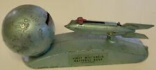 Vintage STRATO Bank Mechanical Coin Bank Rocket & Moon picture