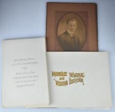 1919 MARRIAGE CERTIFICATE ALBUM - DANIEL E GREEN & EVELYN HANSCOM & MORE picture