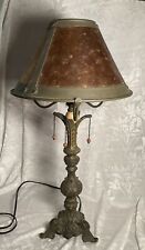 Modern LAMP w/MICA Shade 23” Tall All Metal ARTISANS sticker WORKS Arts Crafts picture