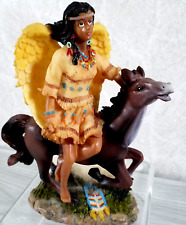 Native American Indian MADDEN ANGLE RIDEING HOURSE Figurine   Resin picture