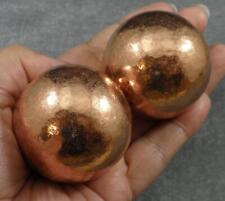 Two 50mm 2 inch Native Copper Sphere Ball Specimen 99.9% Pure Michigan USA pair picture