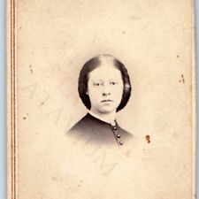 c1860s Lovely Lady Headshot Portrait Woman CDV Real Photo Old Hair Style H37 picture