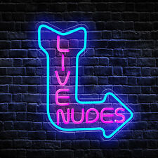 LIVE NUDES Silicone Neon Sign Light Beer Sign Bar Decoration 16x13