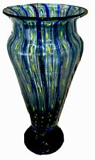 Beautiful mid century modern cobalt blue 13 inch Art Glass vase Nice picture