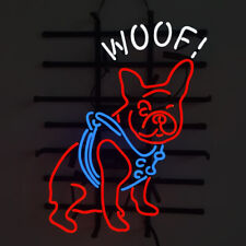 Woof Dog Neon Sign Light Glass Store Garden Wall Deocr Artwork Gift 20