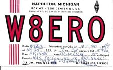 QSL  1949 Napoleon Michigan   radio card picture