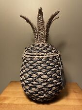 Rattan Pineapple-Shaped Basket With Removable Lid picture