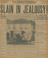 William Taylor Murdered Slain in Jealousy Revenge February 3 1922 Hollywood B20 picture