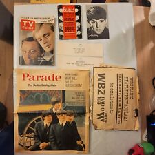 THE BEATLES Lot Newspaper Cover 1/2 Pound Of Vintage Newspaper Clippings Ect picture