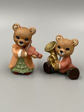 Homco Bears Instrument Playing Musical Figurines Set Of 2 #1422 picture