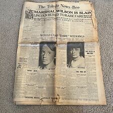 Toledo News-Bee June 22, 1922 Marshal Wilson is Slain Newspaper picture