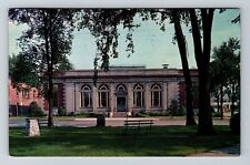 Oneida NY-New York Higginbotham Park And Post Office Outside Vintage Postcard picture