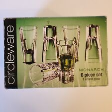 Vintage Circleware Monarch New In Box Set Of 6, 2 Oz Shot Glasses picture