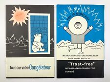 1950s MCM Mid Century Modern Lot Of 2 French Language Freezer Booklet 499C picture
