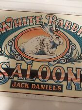 jack daniels tennessee whiskey white rabbit saloon tin sign picture