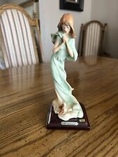 Vintage Giuseppe Armani Florence Italy Lady with Two Birds 1987 Figurine picture
