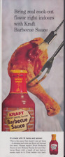 1964 Print Ad  Kraft Barbeque Sauce Hickory Smoke Flavored Real Cook-Out Flavor picture