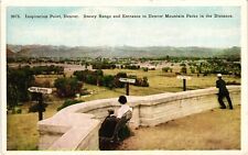 Inspiration Point Denver Colorado Mountain Perks C1930 Vintage Postcard picture