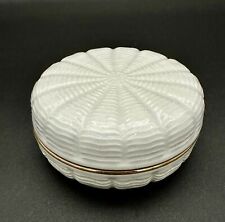 Perugina Ivory Gold Trim Trinket Box Hand Painted by Aurora, Florence Italy picture