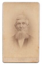ANTIQUE CDV CIRCA 1870s S.B. HILL HANDSOME OLDER BEARDED MAN AUSTIN TEXAS picture