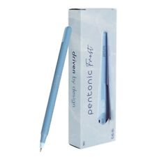 LINC Pentonic Frost Blue Gel Point Pen, Blue Ink, 0.6 mm, 2 Box X 10 Pens picture