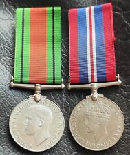 The Defence & War Medal 1939-45 - Genuine Pair of British WW2 Medals picture